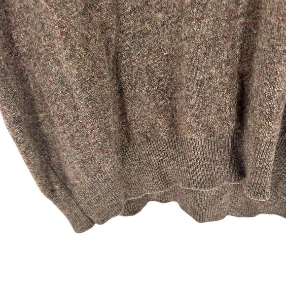 LL Bean Sweater Vest Mens XL Brown Lambswool Scotland Vintage Grandpa Academia - Picture 7 of 12